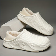Men's Cozy Fuzzy Slippers Plush Non-Slip Home Shoes
