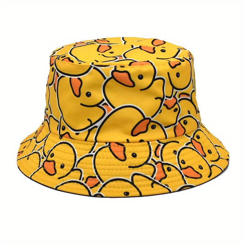 Yellow Duck Pattern Sun Hat for Men and Women