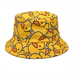Yellow Duck Pattern Sun Hat for Men and Women