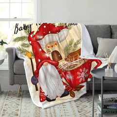 Gnome Coffee Print Blanket for Indoor Outdoor Use