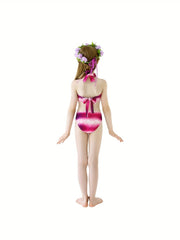 Girl's Mermaid Swimsuit 3pcs Halter Bikini Set & Mermaid Tail