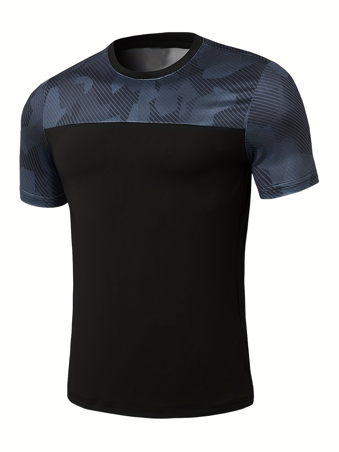 Men's Graphic T Shirt Geometry Print Breathable Crew Neck Tee Top for Summer