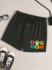 Cute Drawstring Elastic Waist Home Wear Shorts