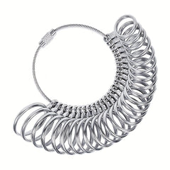 27pcs Stainless Steel Finger Sizer Measuring Ring Tool For Rings Size 1-13