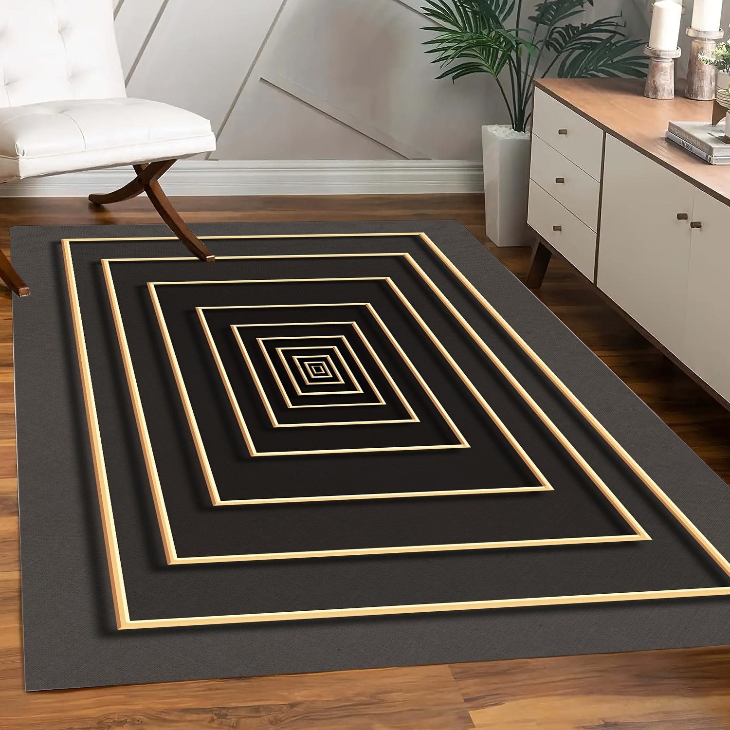 Modern Square Pattern Area Carpet Room Decor Home Decor