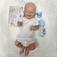 50 Cm Full Body Vinyl Reborn Dolls Realistic Smile Baby Dolls For Gift