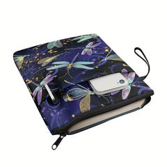 Dragonfly Pattern Book Bag with Zipper