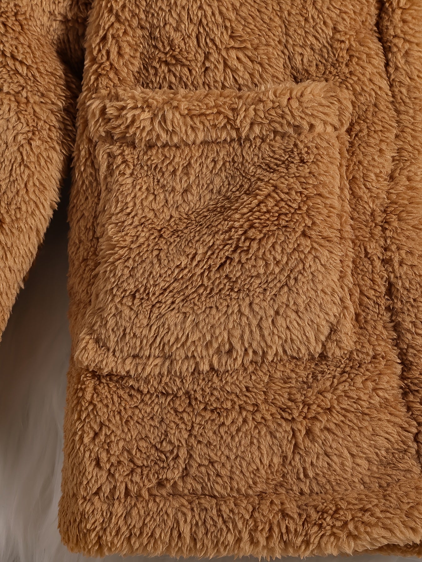 Kids Fleece Hoodie Jacket Open Front Warm Coat