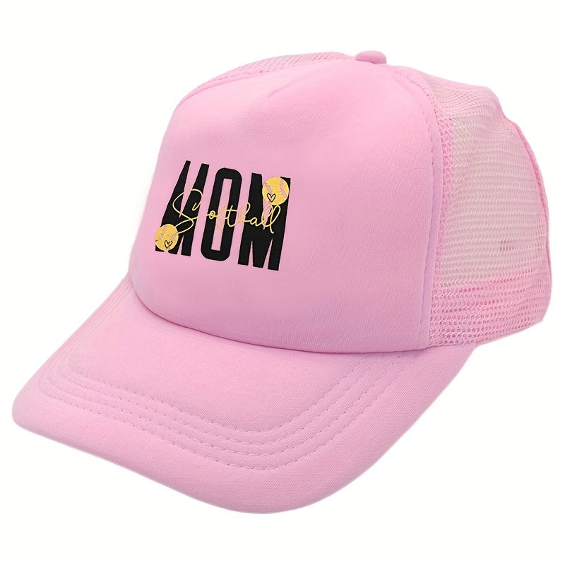 Softball Mom Trucker Hat Baseball Cap Mesh Dad Hats For Women