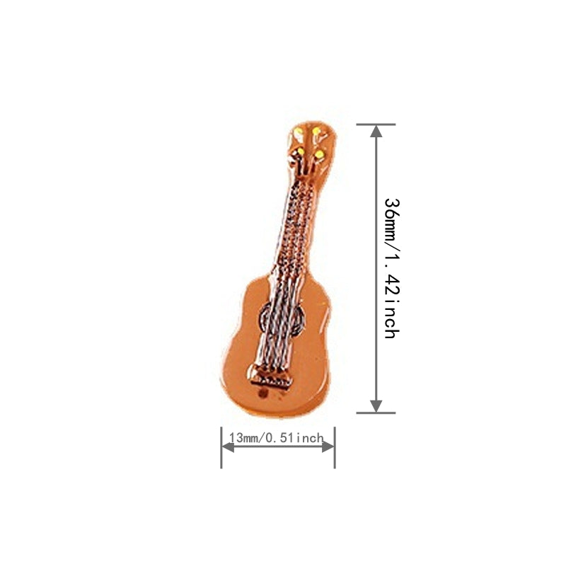 5pcs Resin Guitar Models Mini Dollhouse Micro Model Photography Props Gift