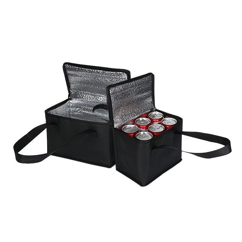 Insulated Reusable Grocery Bag Collapsible Zipper Storage