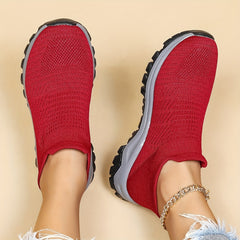 Women's Woven Walking Shoes Slip On Casual Sneakers