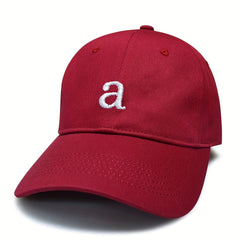 Embroidered Cotton Baseball Cap with Adjustable Head Circumference