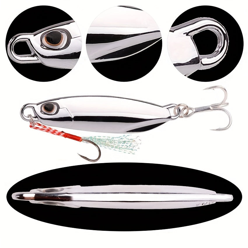 Electroplated Metal Spoon Fishing Lures 7g-40g with Hooks