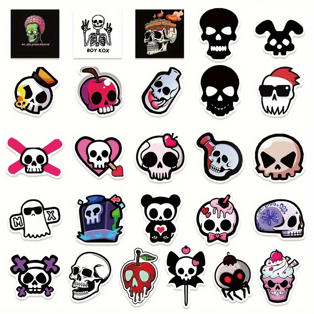 50pcs Horror Skull Graffiti Stickers Waterproof