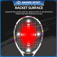 Carbon Fiber Tennis Racket for Indoor/Outdoor Play