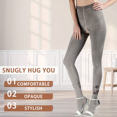 Floral Pattern Pantyhose High Waist Women's Stockings