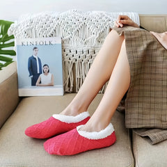 Winter Plush Cotton Warm Non-slip House Shoes