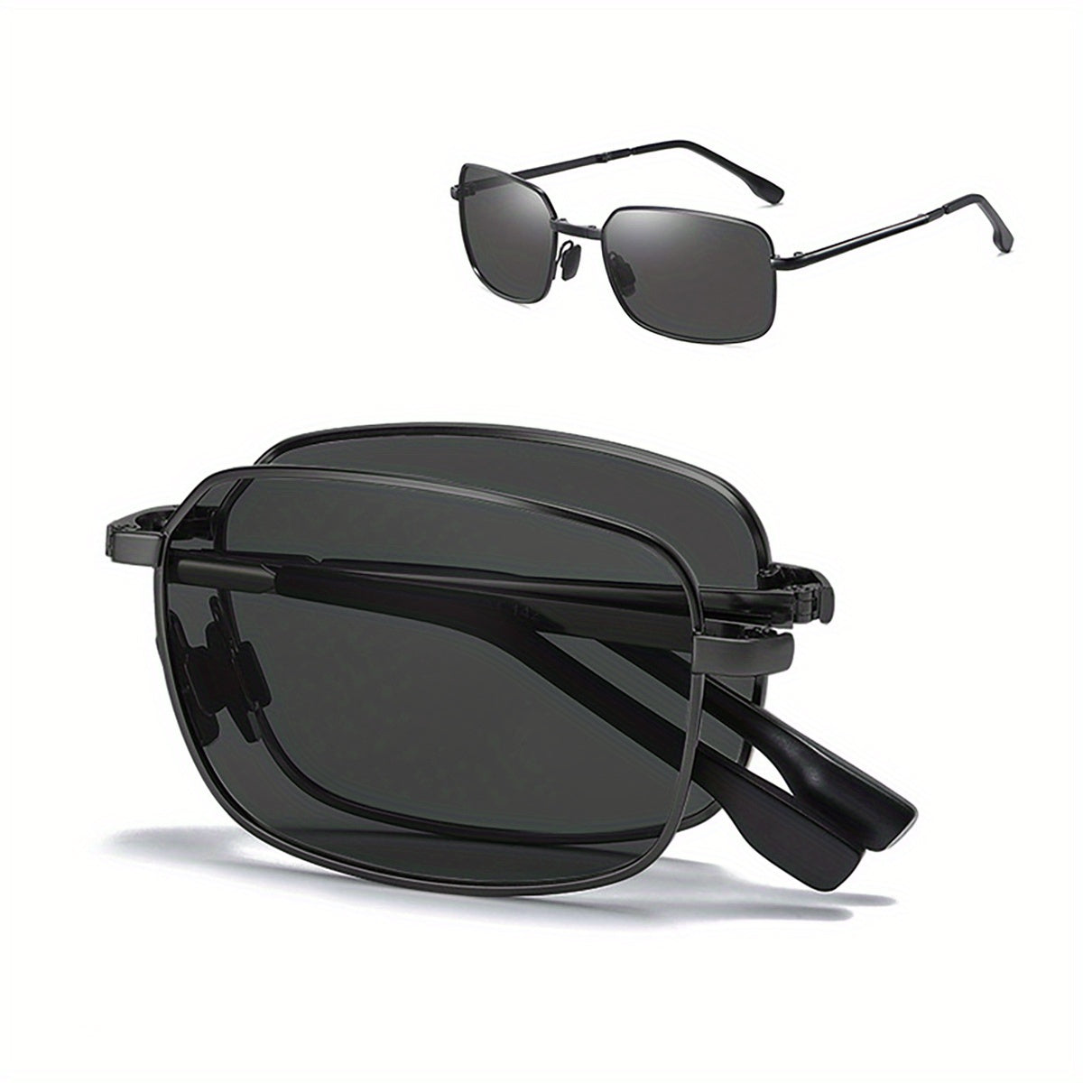 Men's Metal Polarized Foldable Sunglasses For Cycling Driving