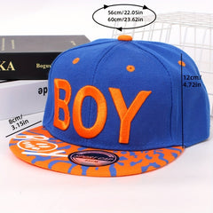 Boy Embroidery Unisex Baseball Cap Hip Hop Snapback Hat Adjustable