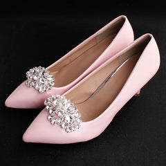 Rhinestone Shoe Clips DIY Floral Shoe Buckle Wedding Party