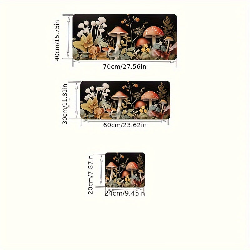 Cartoon Mushroom Pattern Mouse Pad Keyboard Pad
