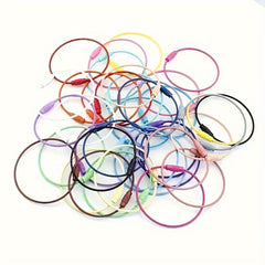 Stainless Steel Key Ring Loop Wire Keychain Rotating Screw Key Ring
