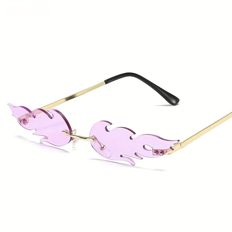 Girls Flame Polygon Sunglasses w/ Case & Cloth