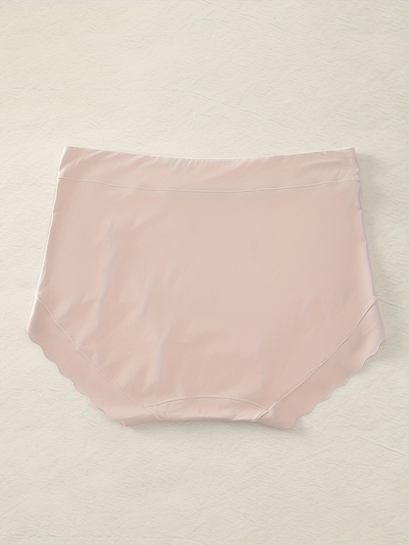 2 Pack Plus Size Seamless High Waisted Ruffle Trim Modal Briefs Set