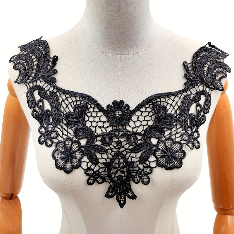 Water Soluble Lace Embroidery Polyester Silk Hollow Corsage Collar Sewing