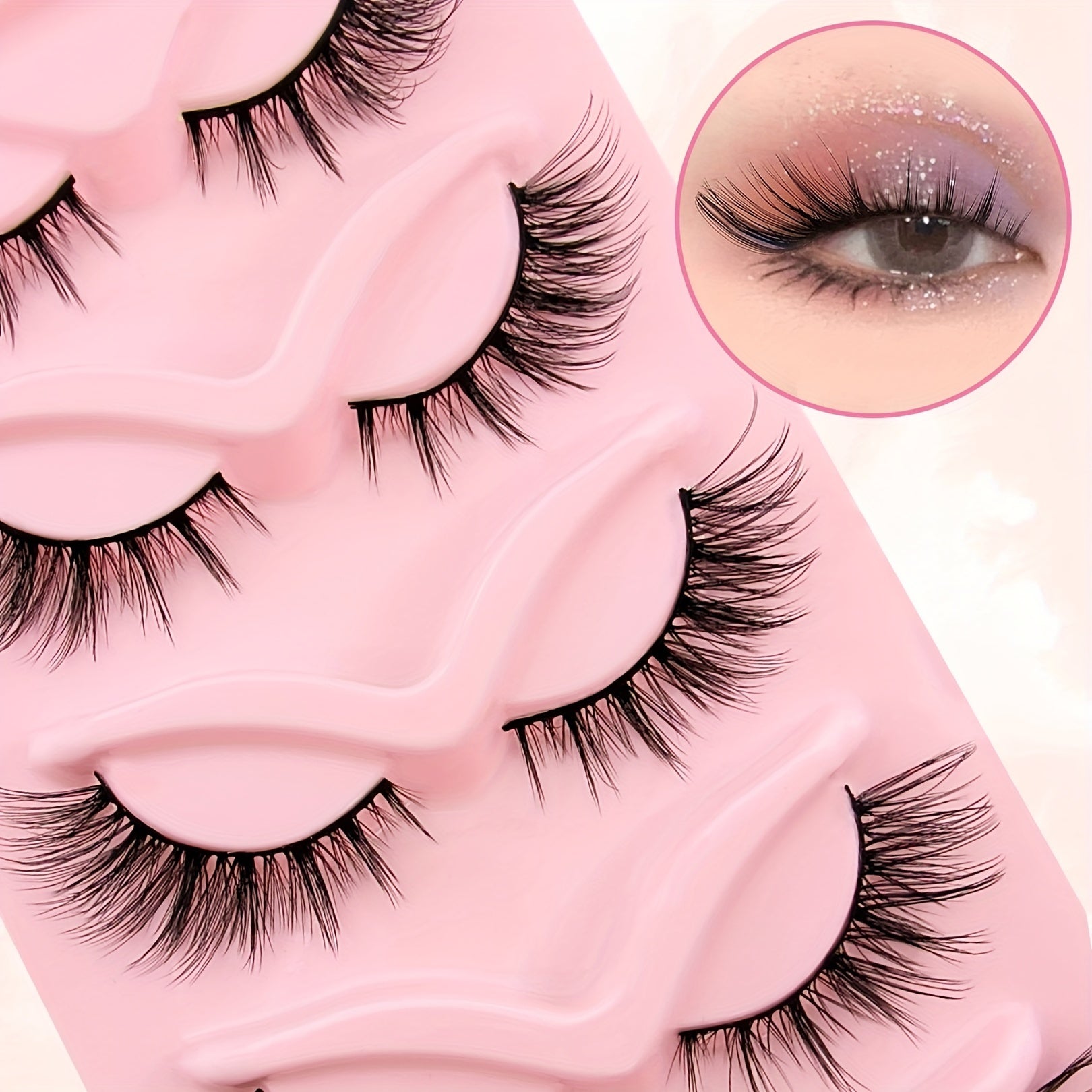 5 Pairs Cat Eye Lashes Little Devil Style Eye EndLengthening