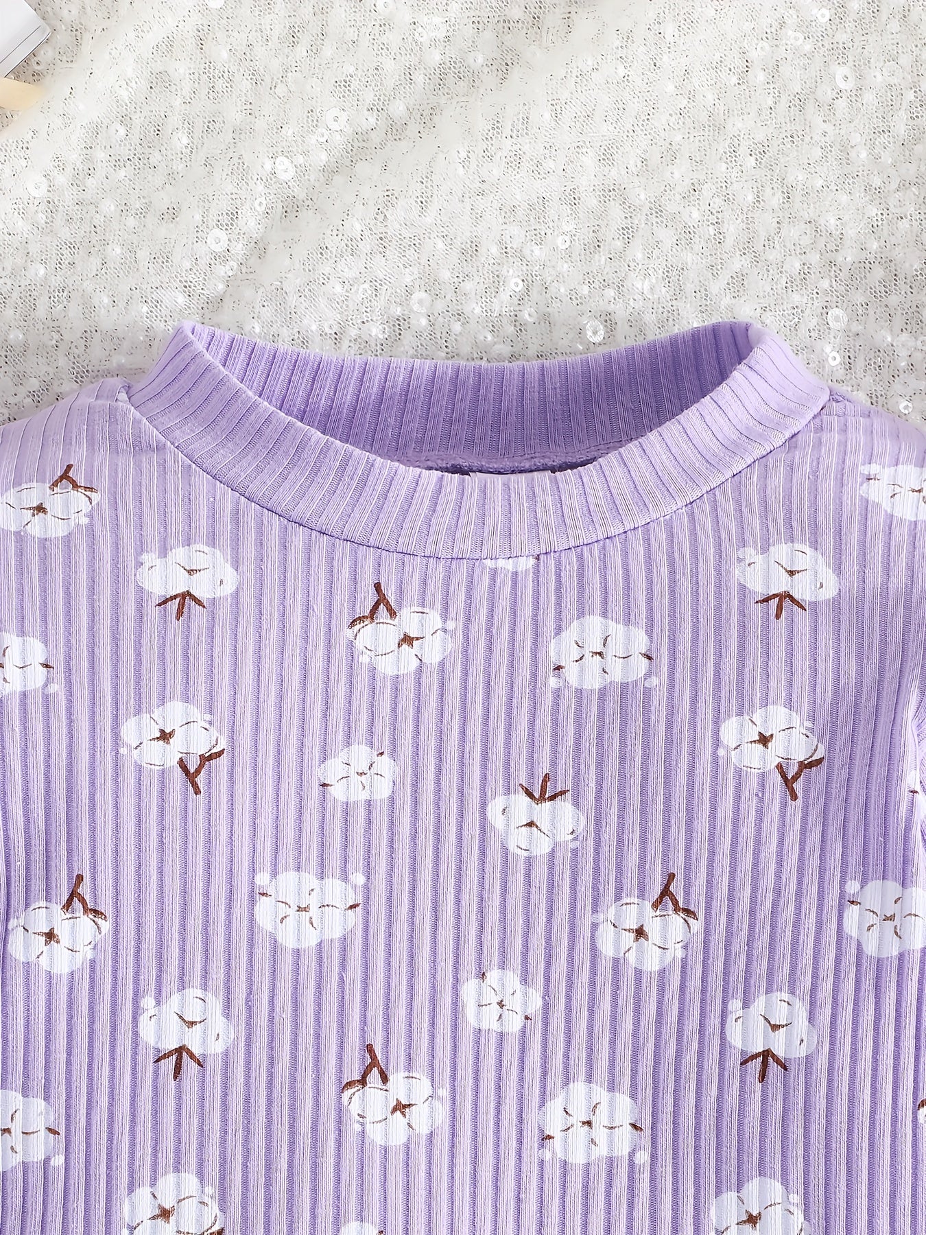 Baby Girl Pink Flowers Long Sleeve Top Pants Set