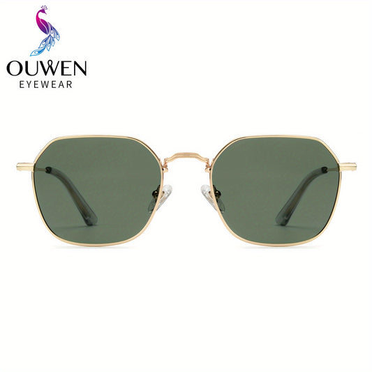 OUWEN Polarized Polygon Sunshade Unisex Small Square Aviator Glasses
