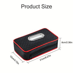 Leather Car Visor Tissue Holder Auto Napkin Case with Strap