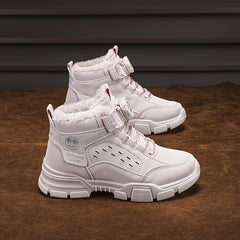 Boy's Snow Boots Warm Non-slip Ankle Boots Plush Cozy Outdoor Hiking