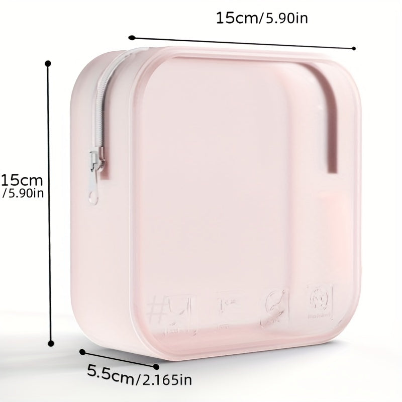 Silicone Toiletry Bag Travel Portable Clear Storage Bag