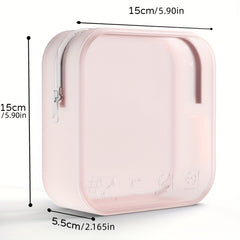 Silicone Toiletry Bag Travel Portable Clear Storage Bag