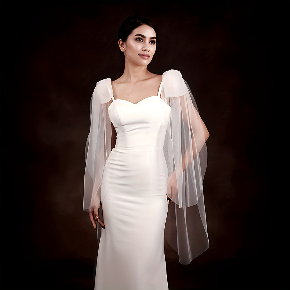 Romantic Mesh Bow Shoulder Accessories for Women