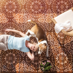 Floor Stencil For Concrete Patio Large Pattern Reusable Template Mold