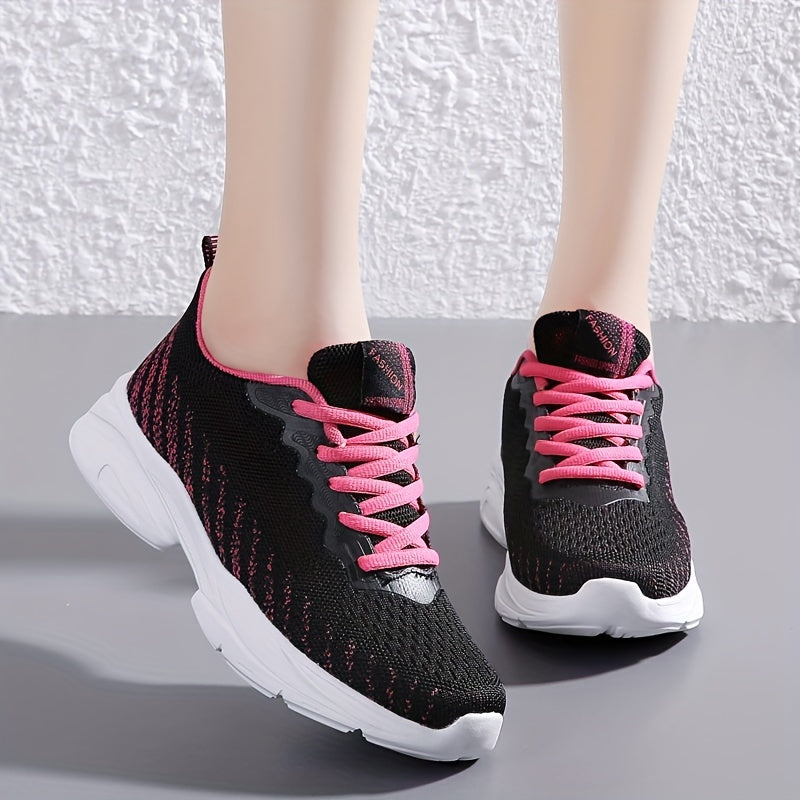 Mesh Breathable Flying Women Shoes Wear Resistance Comfortable Running Shoes