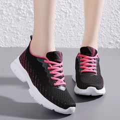 Mesh Breathable Flying Women Shoes Wear Resistance Comfortable Running Shoes