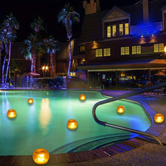LED Solar Floating Light Waterproof Outdoor Remote Control Flame Light