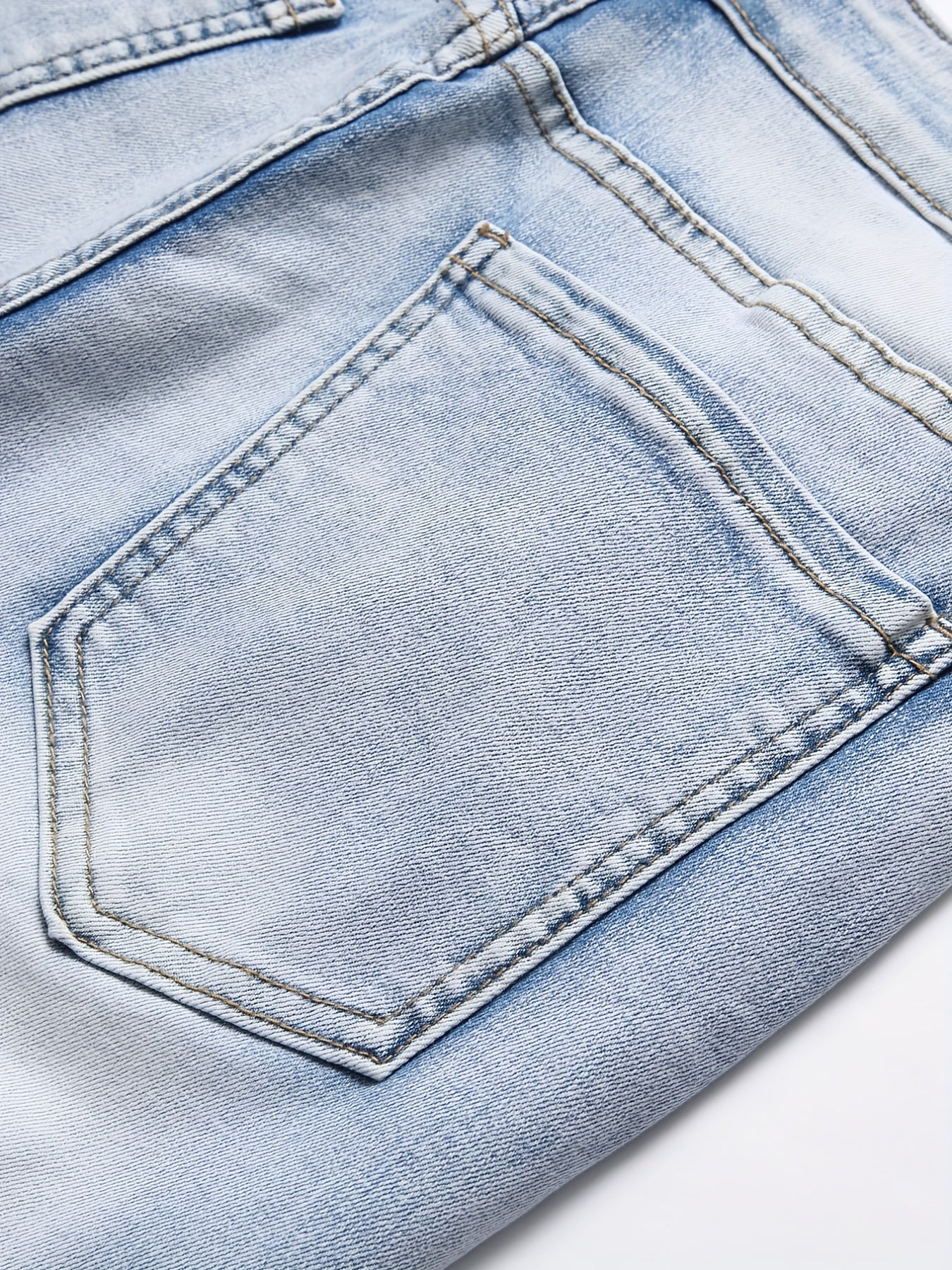 Slim Fit Ripped Denim Shorts Men Casual Street Style High Stretch