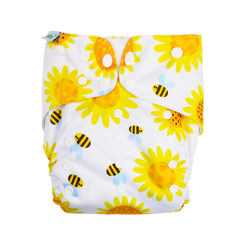 Printed Cloth Diapers for 3 25kg Babies, Washable & Reusable