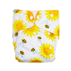 Printed Cloth Diapers for 3 25kg Babies, Washable & Reusable