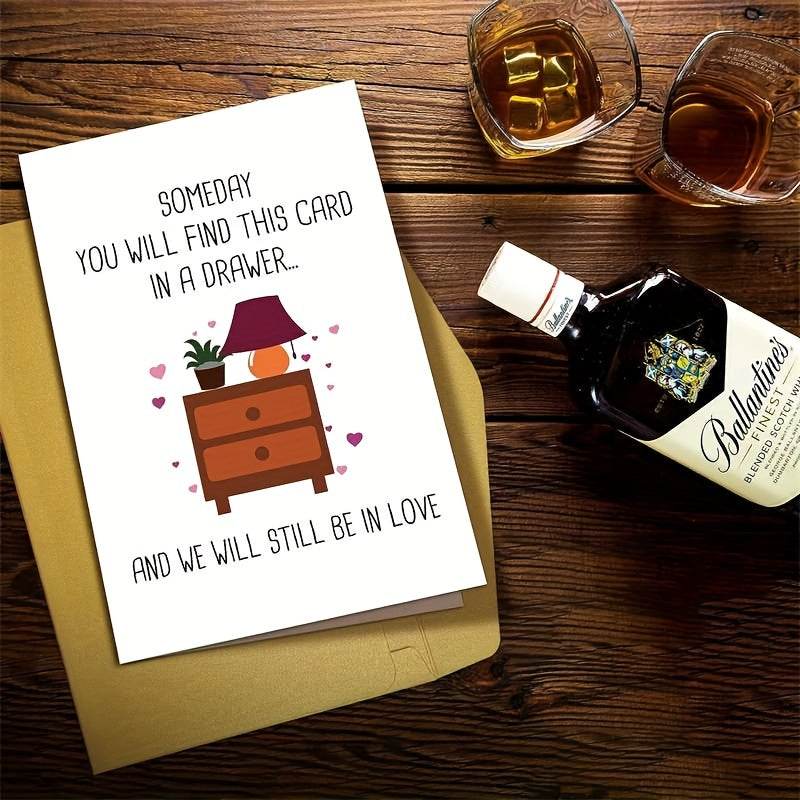 Funny Love Card For Him Her - Anniversary Card - Birthday Card - Set of 2