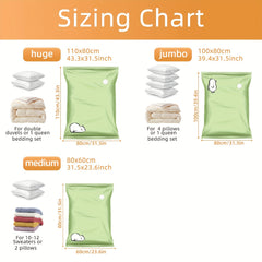 6pcs Vacuum Compression Bag Large Quilt Storage Sealed Bag
