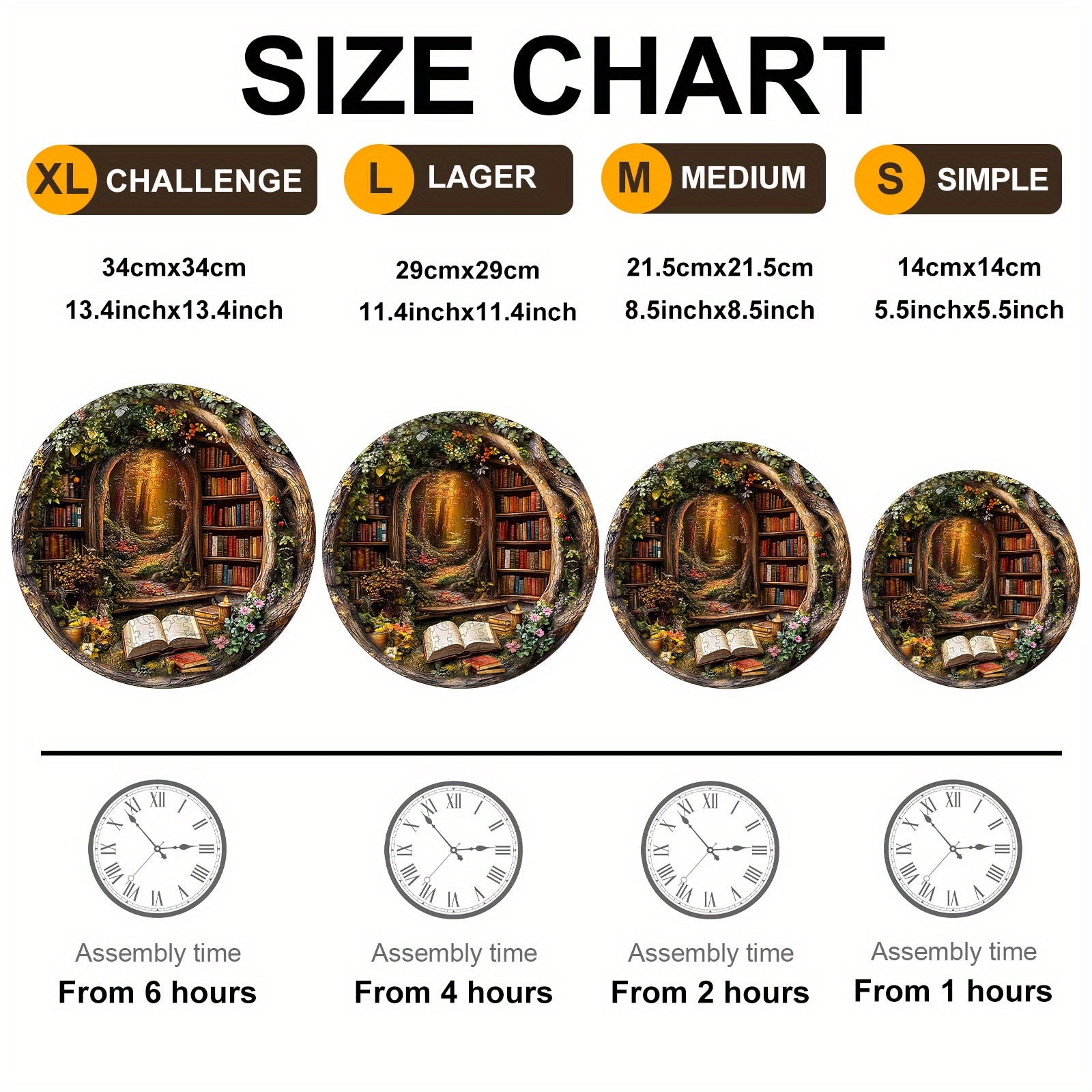 Enchanted Treehouse Library Wooden Jigsaw Puzzle