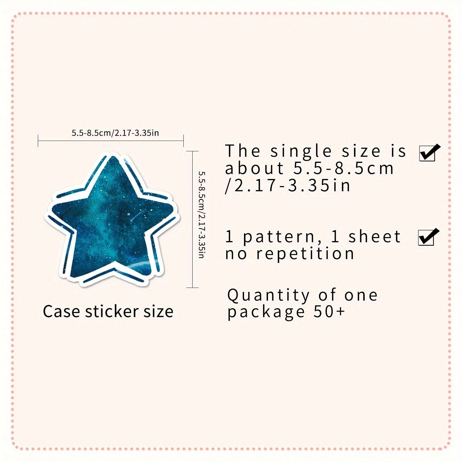50 Watercolor Star & Moon Graffiti Painting Stickers for Journaling DIY Stickers