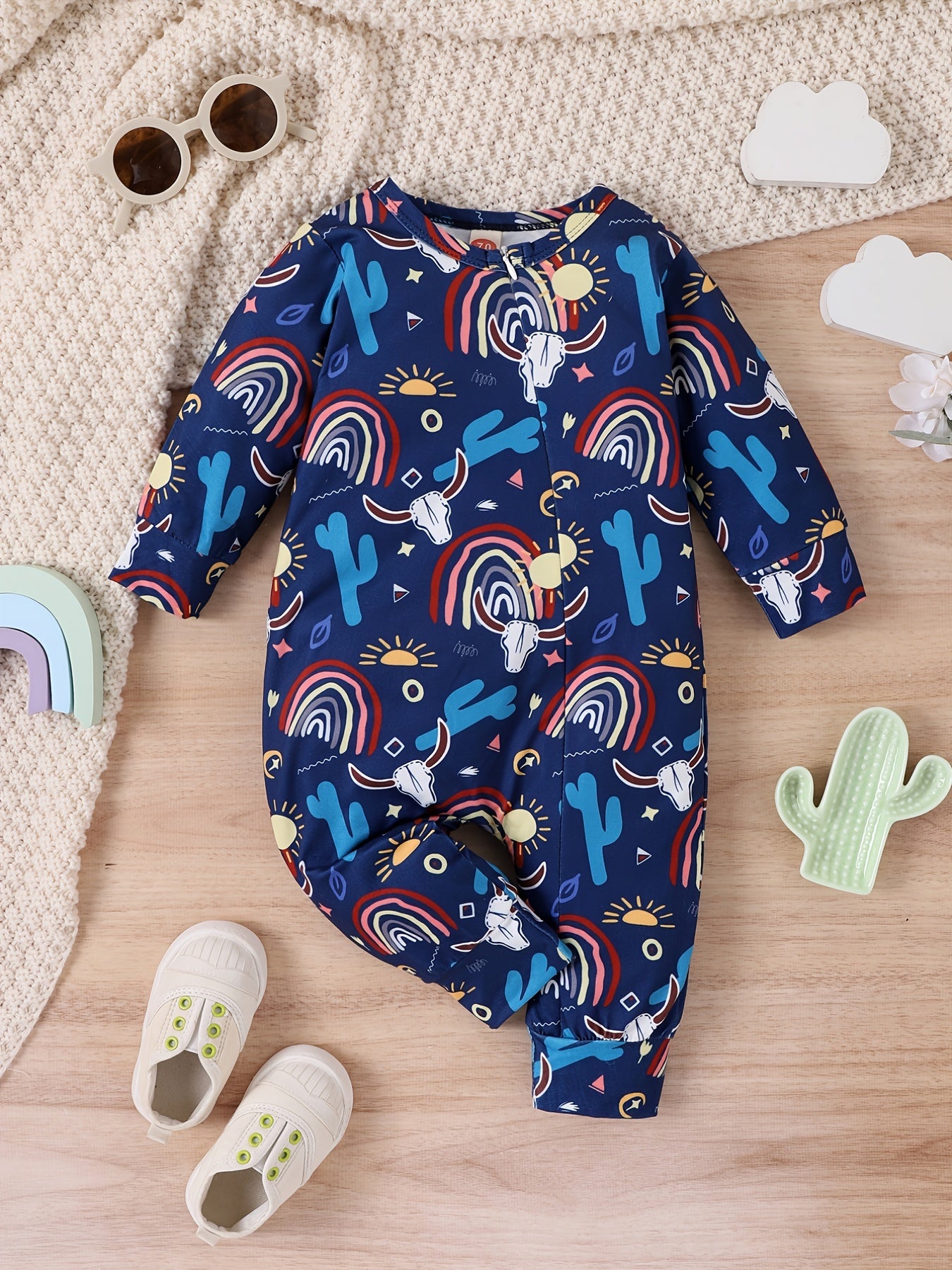 Halloween Baby Girls Cartoon Graphic Print Jumpsuit